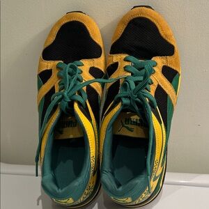 Puma Black, Yellow & Teal Retro Running Sneakers